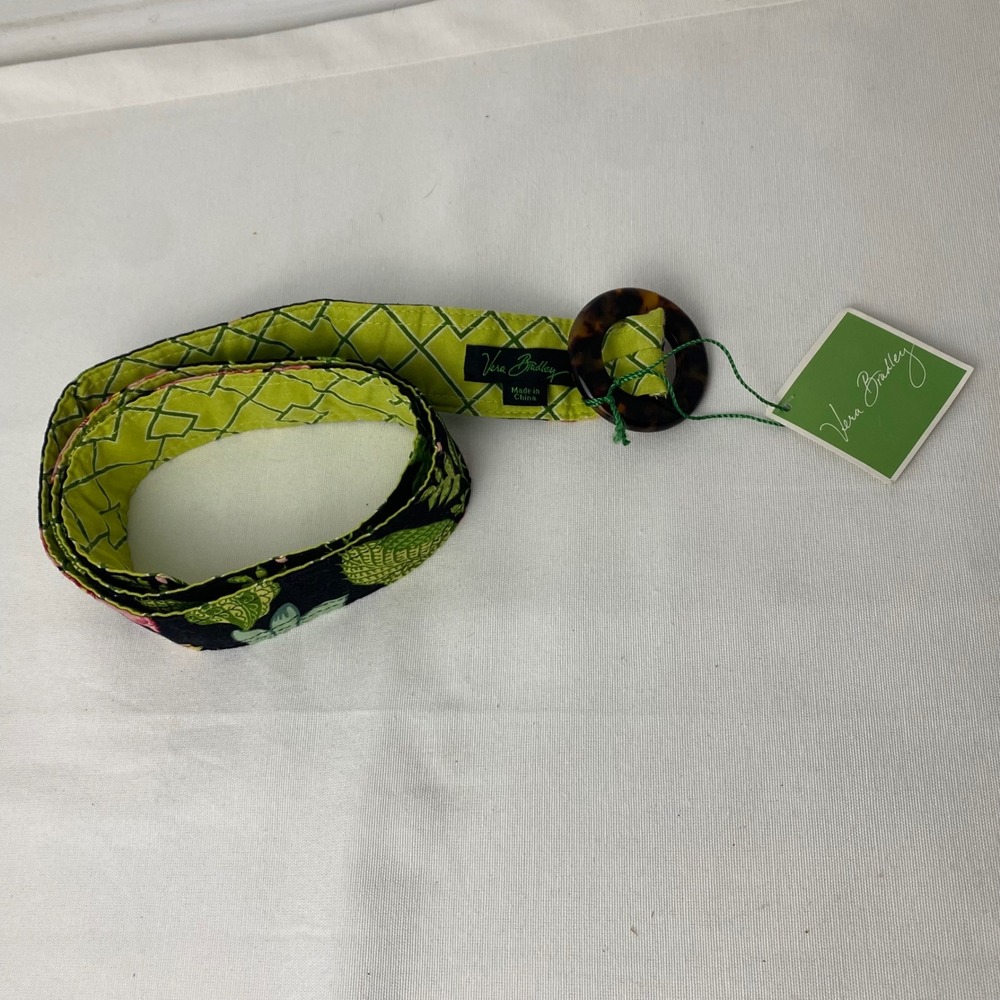 Vera‎ Bradley Botanica Reversible Belt Women's Adjustable Tortoise Buckle New